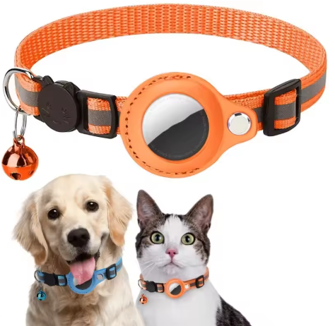 BellGuardian™ 反射AirTag首輪 鈴付き 携帯で追跡 もうペットを見失わない