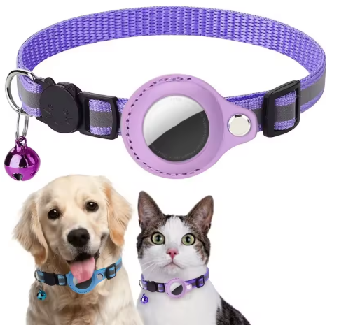 BellGuardian™ 反射AirTag首輪 鈴付き 携帯で追跡 もうペットを見失わない