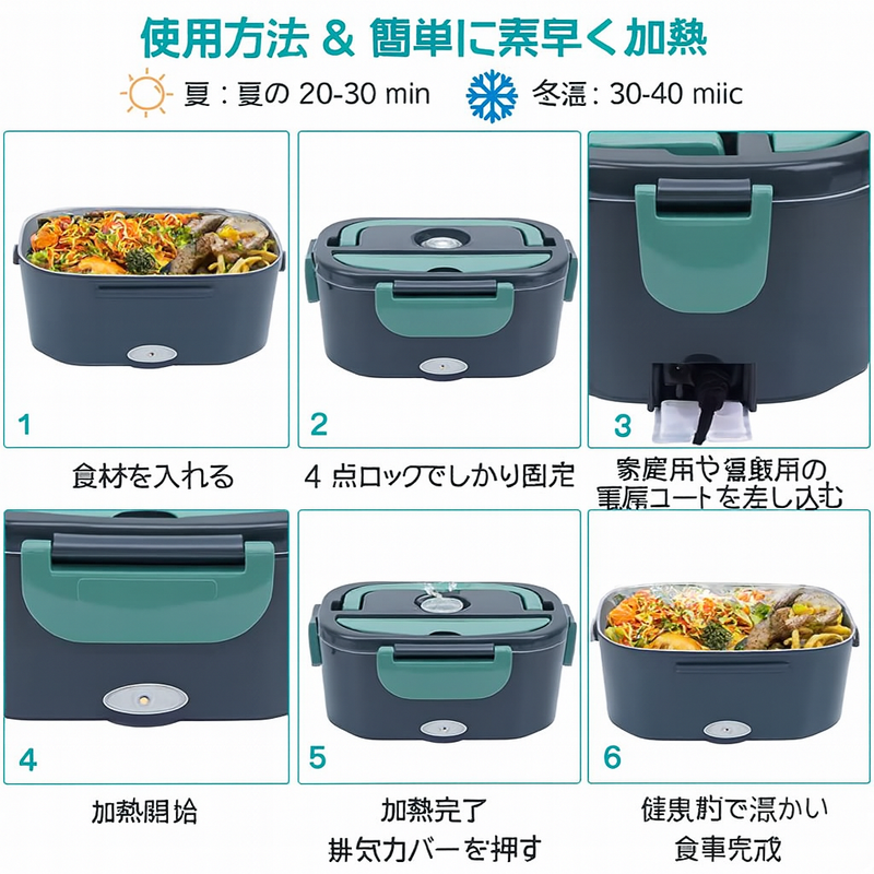 ホット弁当箱™ - 冷めたランチはもう終わり。