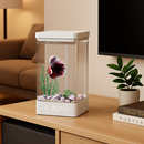 CrystalWave™ エレガントでエコフレンドリー、そしてスマートな卓上型アクアリウム。観賞魚をおしゃれに、手軽に育てるのに最適です。